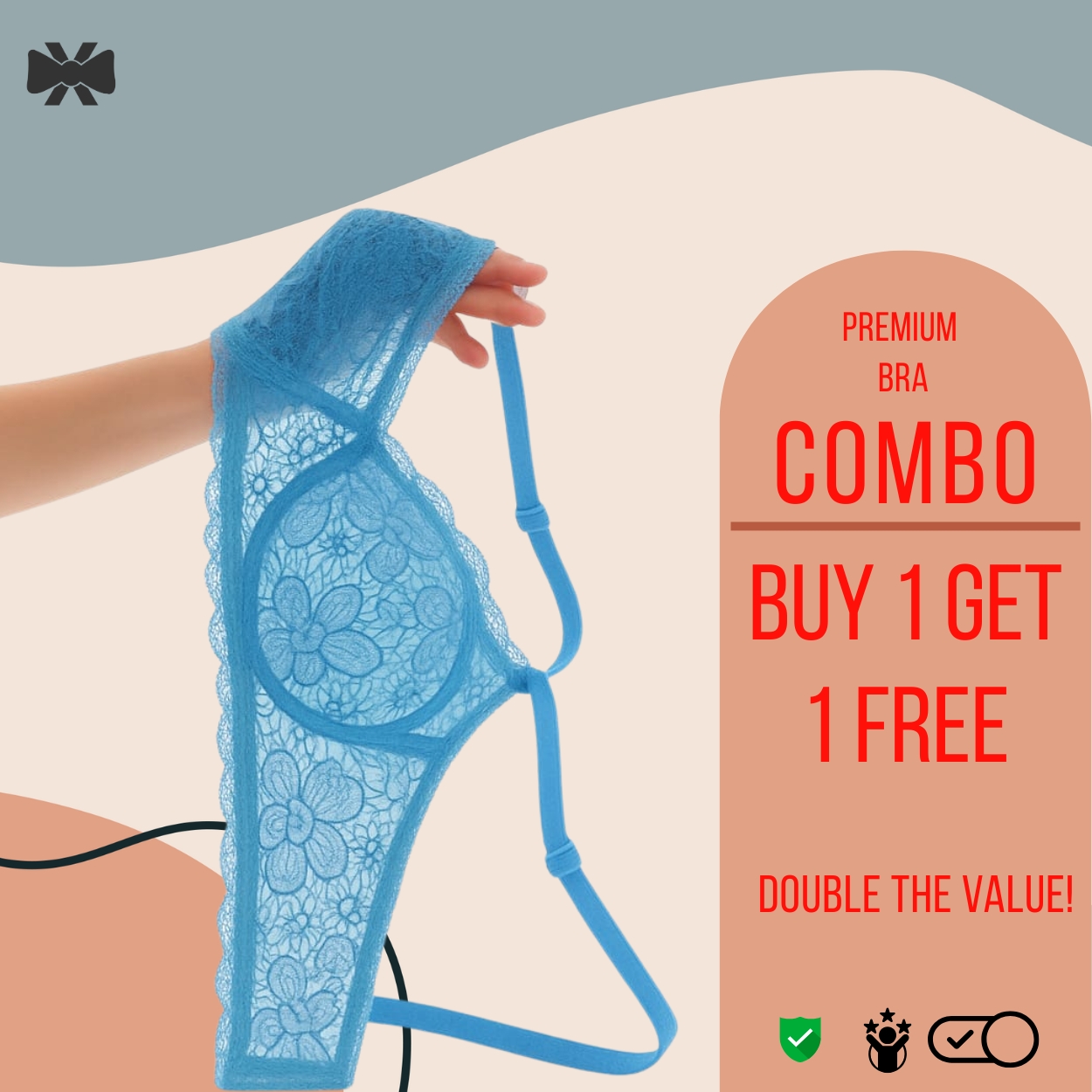 Buy 1 Get 1 Free | Pure Cotton Net Bra – Comfy All Day!