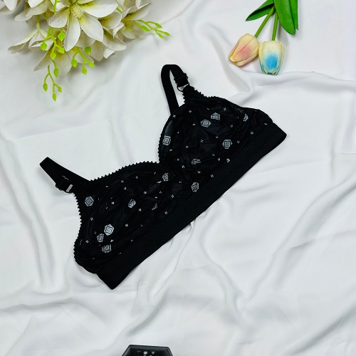 Colorful Printed Cotton Bra – Soft & Stretchable Fabric