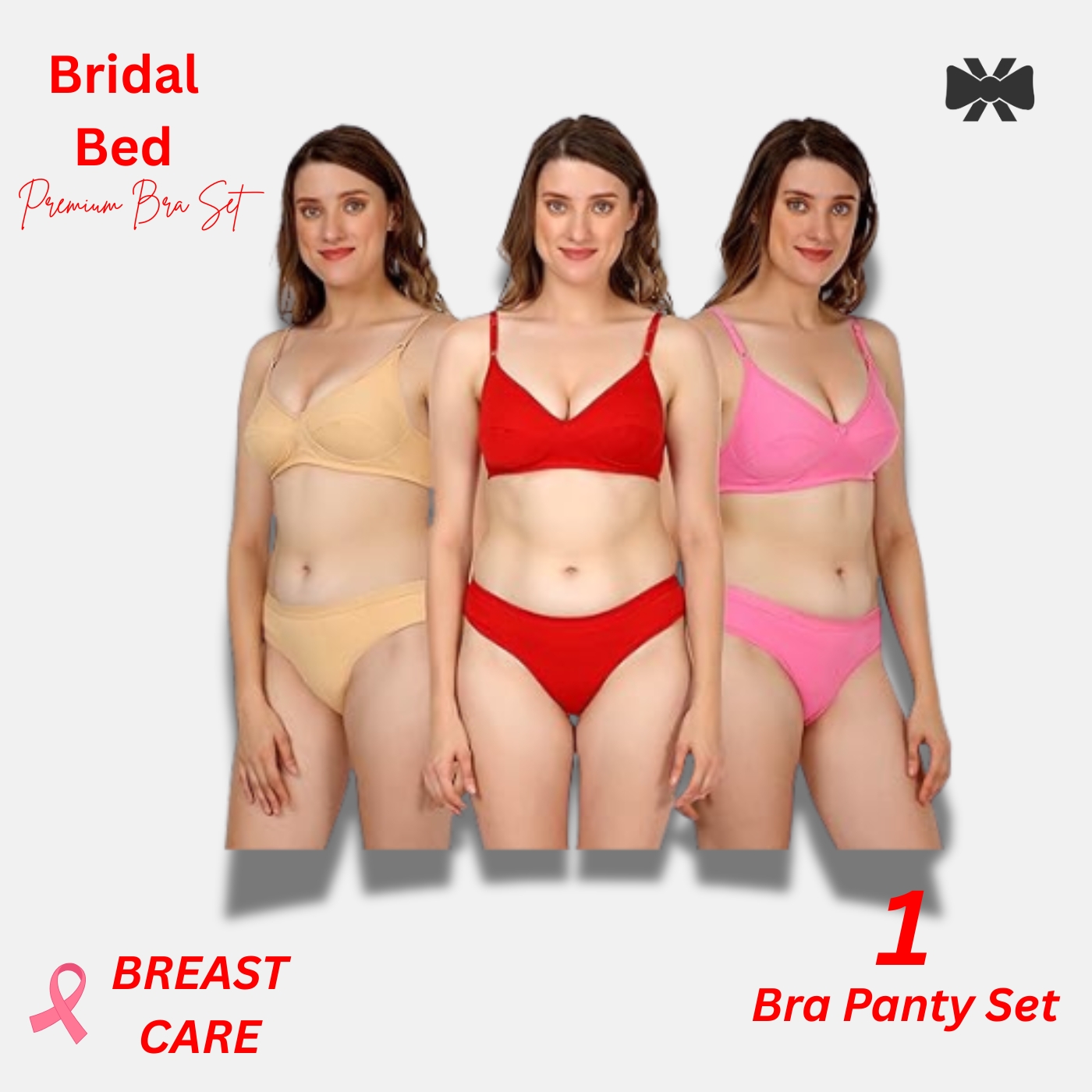 Premium Cotton Bra Panty Set – Lightweight, Stretchable & Comfortable